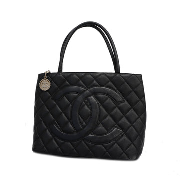 CHANELAuth  Reissue Tote Women's Caviar Leather Tote Bag Black