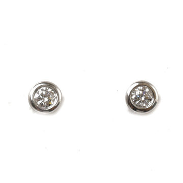 TIFFANY&Co.  Pt950 Platinum Visor Yard Earrings Diamond 0.08ct/0.08ct 1.5g Women's