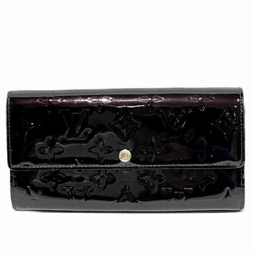 LOUIS VUITTON Vernis Portefeuille Sara M93524 Amarant Long Wallet Bifold Women's