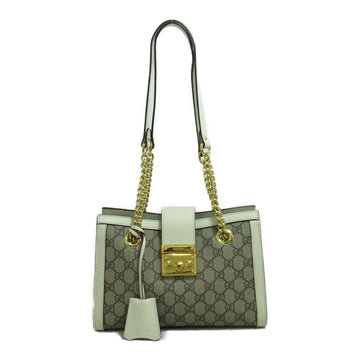 GUCCI shoulder tote bag White Beige PVC coated canvas 498156