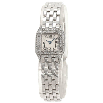 CARTIER WF3210F3 Panthere Bezel Diamond Watch K18 White Gold/K18WG Ladies