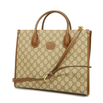 GUCCIAuth  2way Bag 659983 Women's GG Supreme Handbag,Shoulder Bag,Tote Bag Beige,Brown