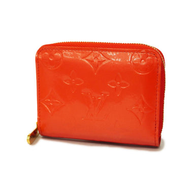 LOUIS VUITTON Wallet/Coin Case Vernis Zippy Coin Purse M93053 Orange Sunset Women's