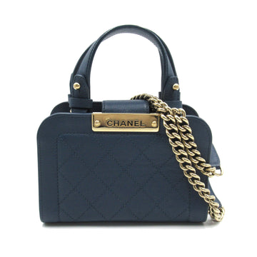 CHANEL 2wayShoulder Bag Blue Calfskin [cowhide] A93731