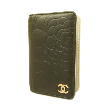CHANELAuth  Planner Cover Black Notebook cover camellia