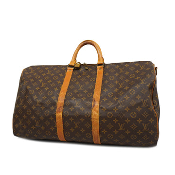 LOUIS VUITTONAuth  Monogram Keepall Bandouliere 55 M41414 Boston Bag