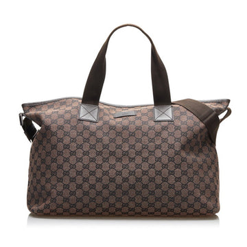 Gucci GG Canvas Tote Bag Shoulder 257298 Brown Ladies GUCCI