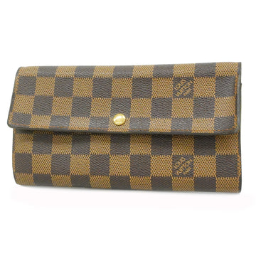 LOUIS VUITTONAuth  Damier Portomone Credit N61724 Unisex Long Wallet