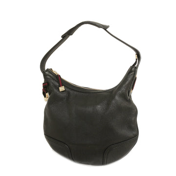 GUCCI[3bd4804] Auth  handbag 162895 leather black gold metal