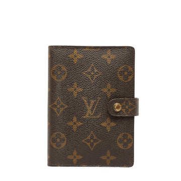 LOUIS VUITTON Monogram Agenda PM 6-hole Notebook Cover R20005 Brown PVC Leather Ladies