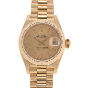 Rolex Datejust 69178 Ladies YG Watch Automatic Winding Champagne Dial