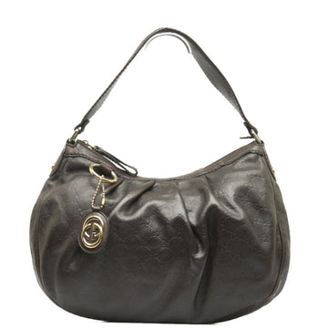 GUCCIsima Sookie One Shoulder Bag Handbag 232955 Brown Leather Women's