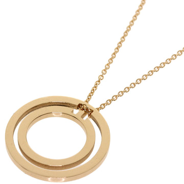 TIFFANY T TWO Circle Necklace K18 Pink Gold Ladies  & Co.
