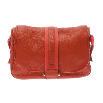 HERMES Bouleur Lang Rose Jaipur Sanguine Q Engraved [around 2013] Unisex Taurillon Clemence Shoulder Bag