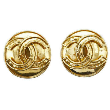 CHANEL coco mark earrings gold plated ladies