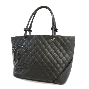 Chanel Ligne Cambon Tote Bag Women's Leather Tote Bag Black