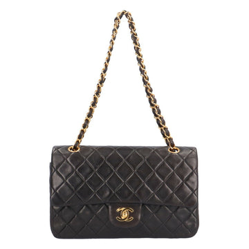 CHANEL Matelasse 25 Shoulder Bag Lambskin A01112 Black Women's