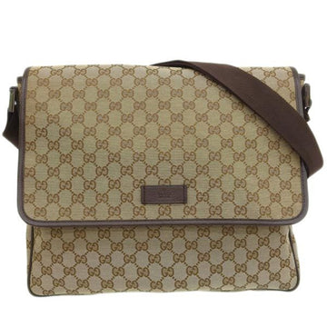 GUCCI GG Canvas Shoulder Bag 233052 Beige/Brown Men's