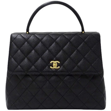 Chanel Bag Matelasse Women's Handbag Caviar Skin Black