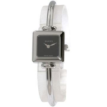 GUCCI 1900L square face watch stainless steel SS ladies