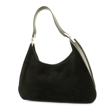 Gucci Handbag 001 3767 Women's Suede Handbag Black