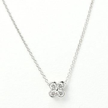 TIFFANY Pt950 Diamond Bezel Set Necklace 41cm
