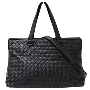 BOTTEGA VENETA BOTTEGAVENETA Bag Women's Handbag Shoulder 2way Intrecciato Leather Black Crossbody
