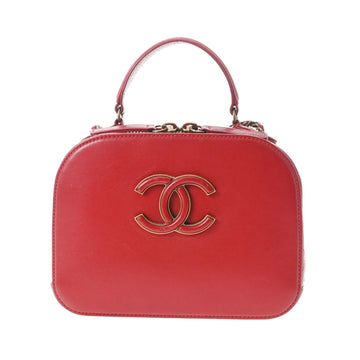 CHANEL handbag red A93463 ladies calf shoulder bag