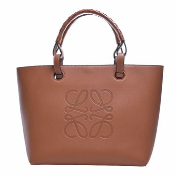 LOEWE Leather Anagram Small Tote Bag A717S72X02 Brown Women's