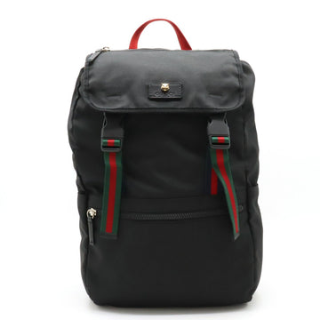 GUCCI Techno Canvas Backpack Rucksack Cat Head Leather Mesh Black Navy Red Green 450982
