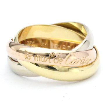 CARTIER Trinity Pink Gold [18K],White Gold [18K],Yellow Gold [18K] Fashion No Stone Band Ring Gold