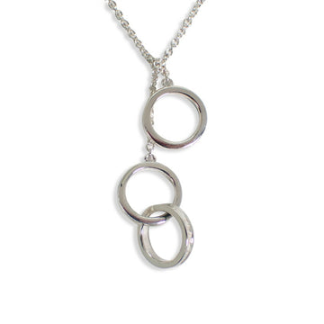 TIFFANY 925 Interlocking Circle Lariat Pendant Necklace