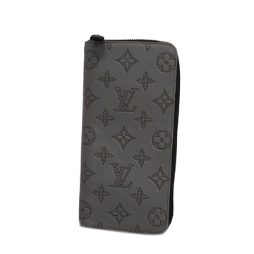 LOUIS VUITTONAuth  Monogram Shadow Zippy Wallet Vertical M81384 Men's Long Wallet [bi-fold] Gris