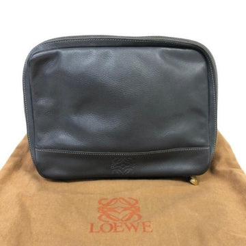 LOEWE Leather Anagram Second Bag Black Ladies