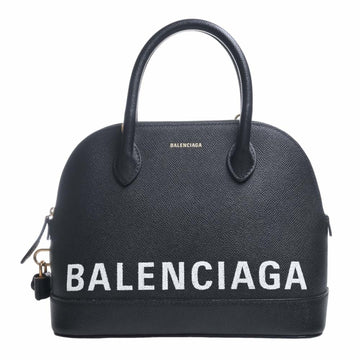 BALENCIAGA Leather Ville S Handbag 518873 Black Women's