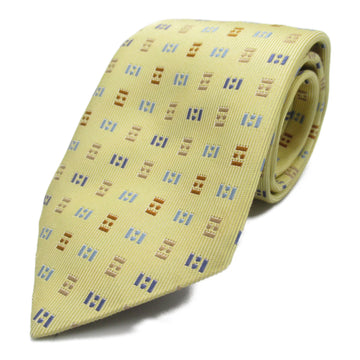 HERMES tie Yellow silk