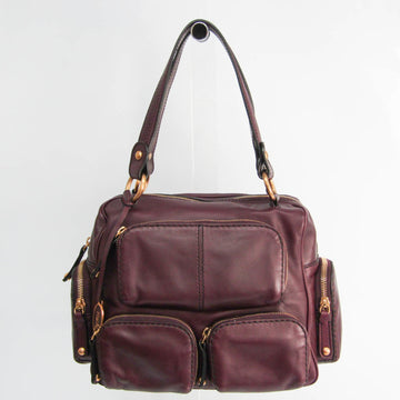 TOD'S Women's Leather Handbag Bordeaux