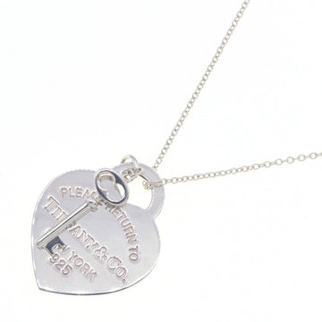 TIFFANY Necklace Return Toe Heart Tag Key Pendant SV Sterling Silver 925 Choker Women's &Co.