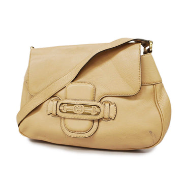 GUCCIAuth  Shoulder Bag 296853 Women's Leather Shoulder Bag Beige