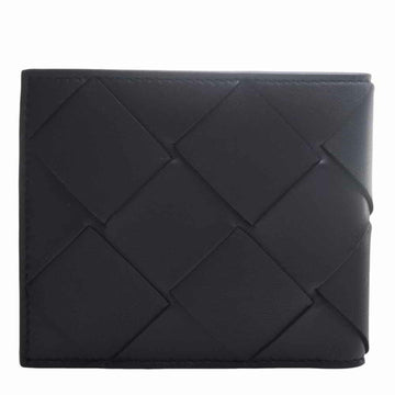 BOTTEGA VENETA Maxi Intrecciato Leather Bifold Wallet Billfold 113993 Black