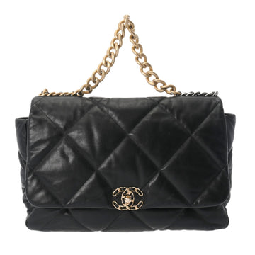 CHANEL Matelasse 19 Chain Shoulder Black Gold - Women's Lambskin Bag