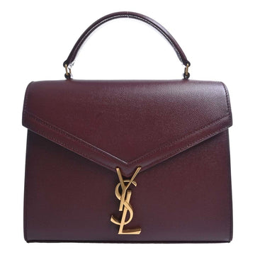 SAINT LAURENT Leather Cassandra Shoulder Bag 578000 Bordeaux Ladies