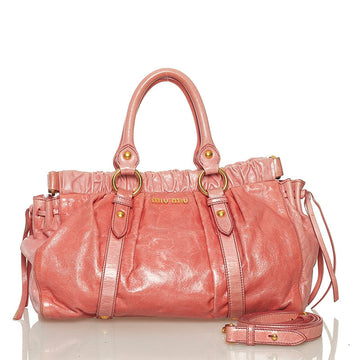 Miu Miu Miu handbag shoulder bag pink leather ladies MIUMIU