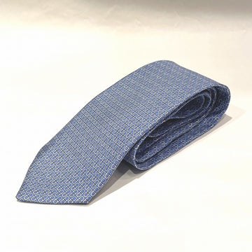 SALVATORE FERRAGAMO Ferragamo silk tie blue series brand accessory necktie men's