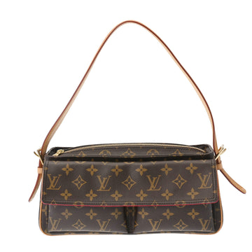 LOUIS VUITTON Monogram Vivacite MM Brown M51164 Women's Canvas Shoulder Bag