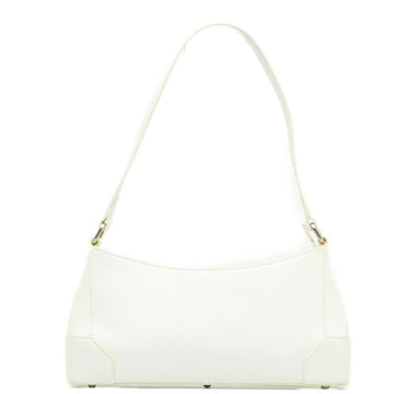 BURBERRY Nova Check One Shoulder Bag White Leather Women's