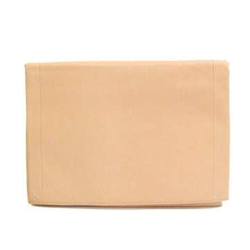 CELINE Women's Leather Clutch Bag Pink Beige