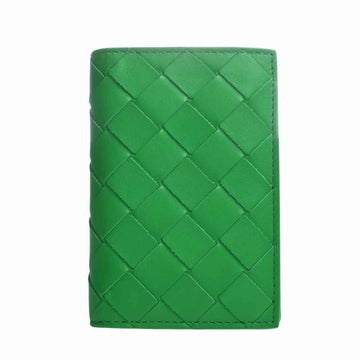 BOTTEGA VENETA intrecciato leather folio card case green