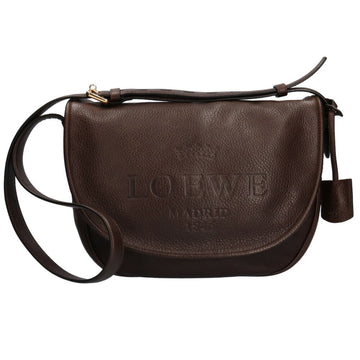 Loewe heritage shoulder bag leather brown ladies