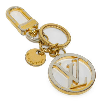LOUIS VUITTON Keychain Bag Charm LV Circle Signature Medallion Brass GP Logo Plated Gold M68000 Men Women